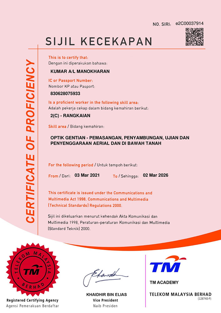 Certification & Licenses